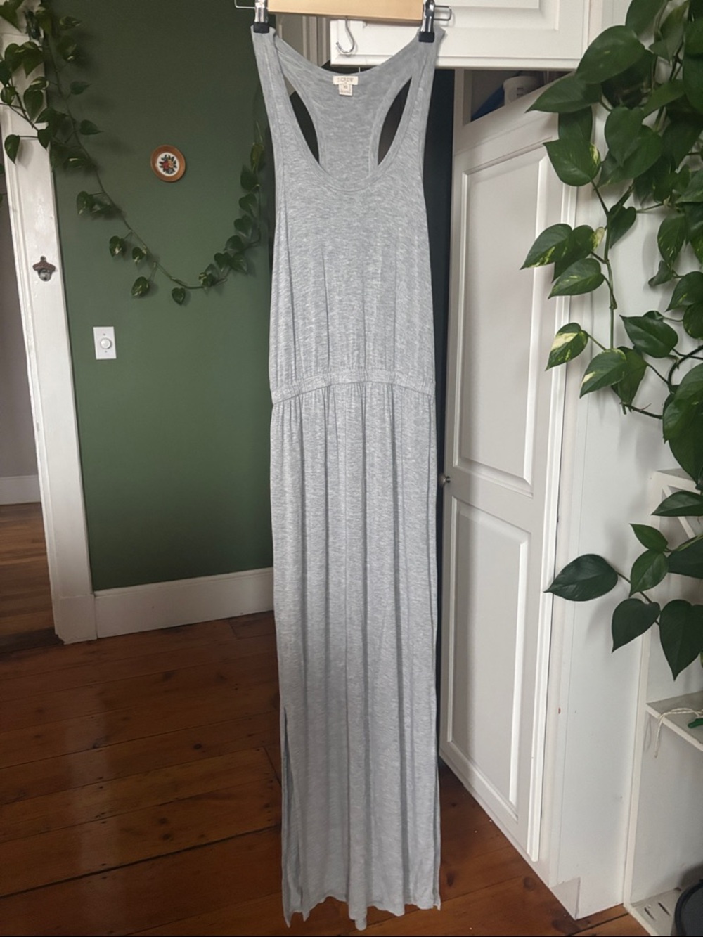 J. Crew Light Heather Gray Racerback Dress